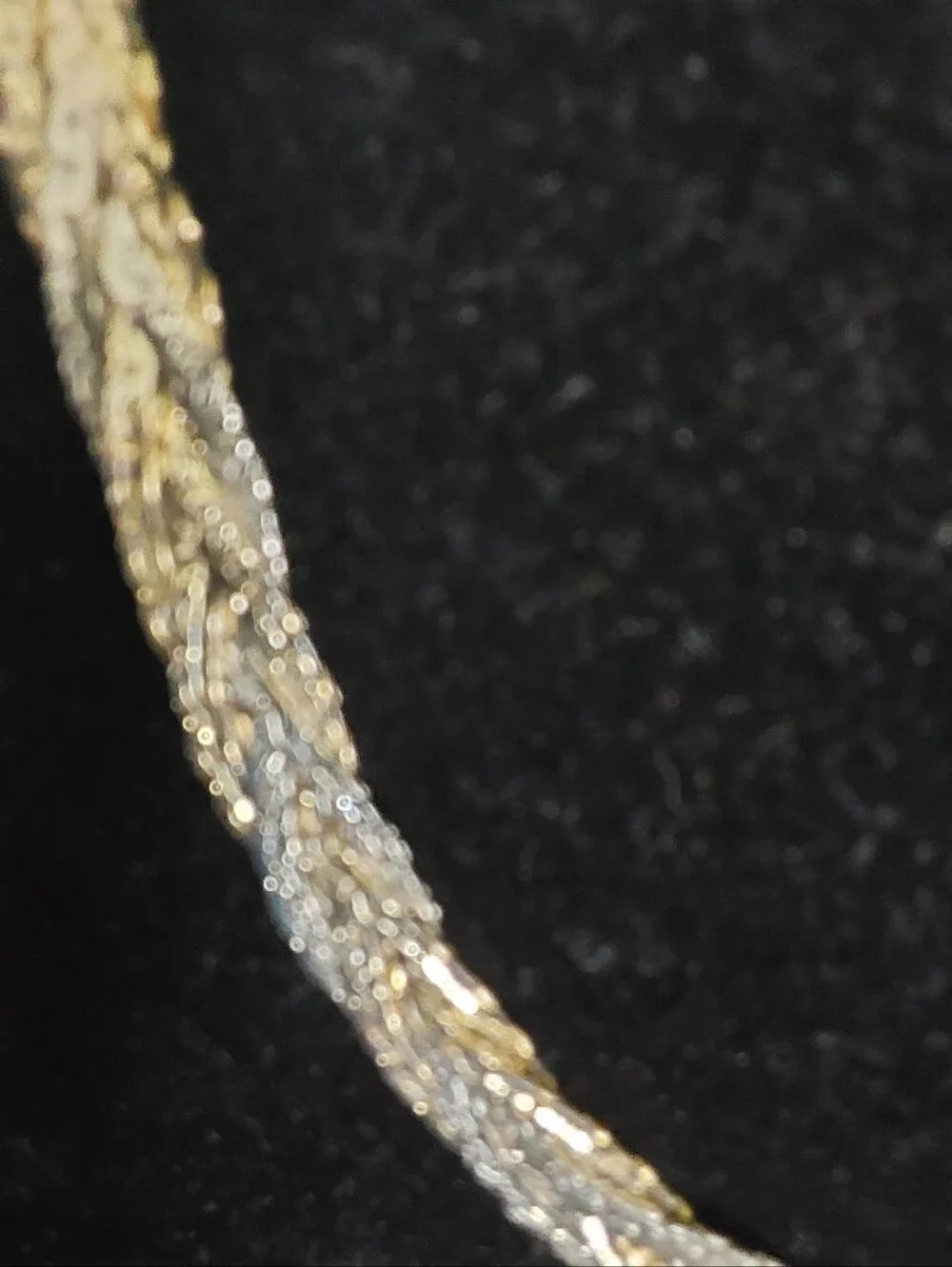 Braided Metallic Necklace - Silver and Gold Tone Men’s Chain